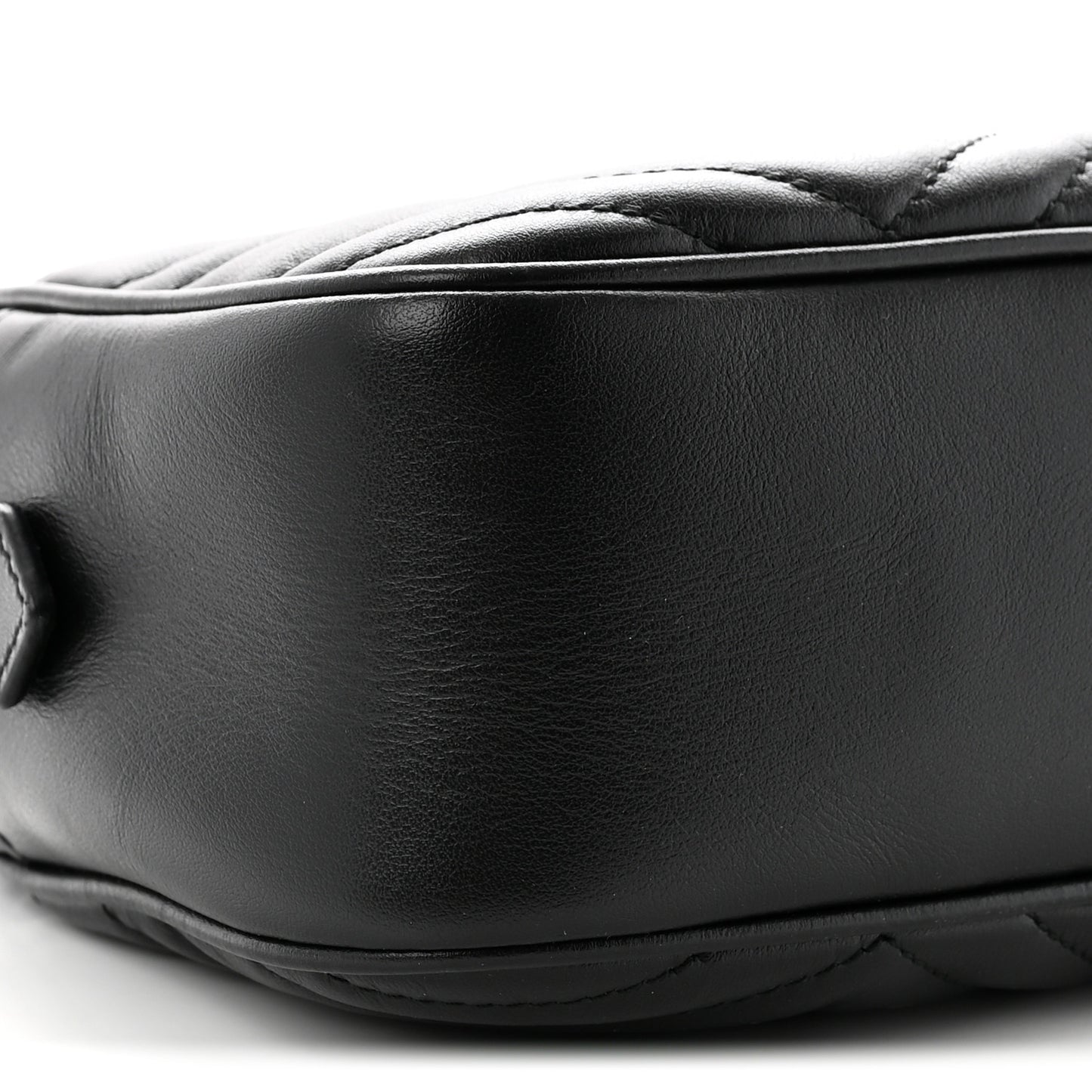 Calfskin Matelasse Small GG Marmont Chain Shoulder Bag Black Black