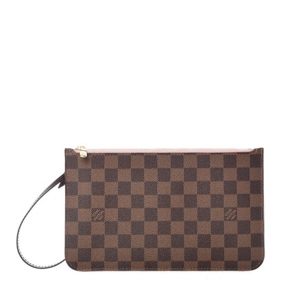 Louis Vuitton Damier Ebene Neverfull MM GM Pochette Rose Ballerine 1 of 8