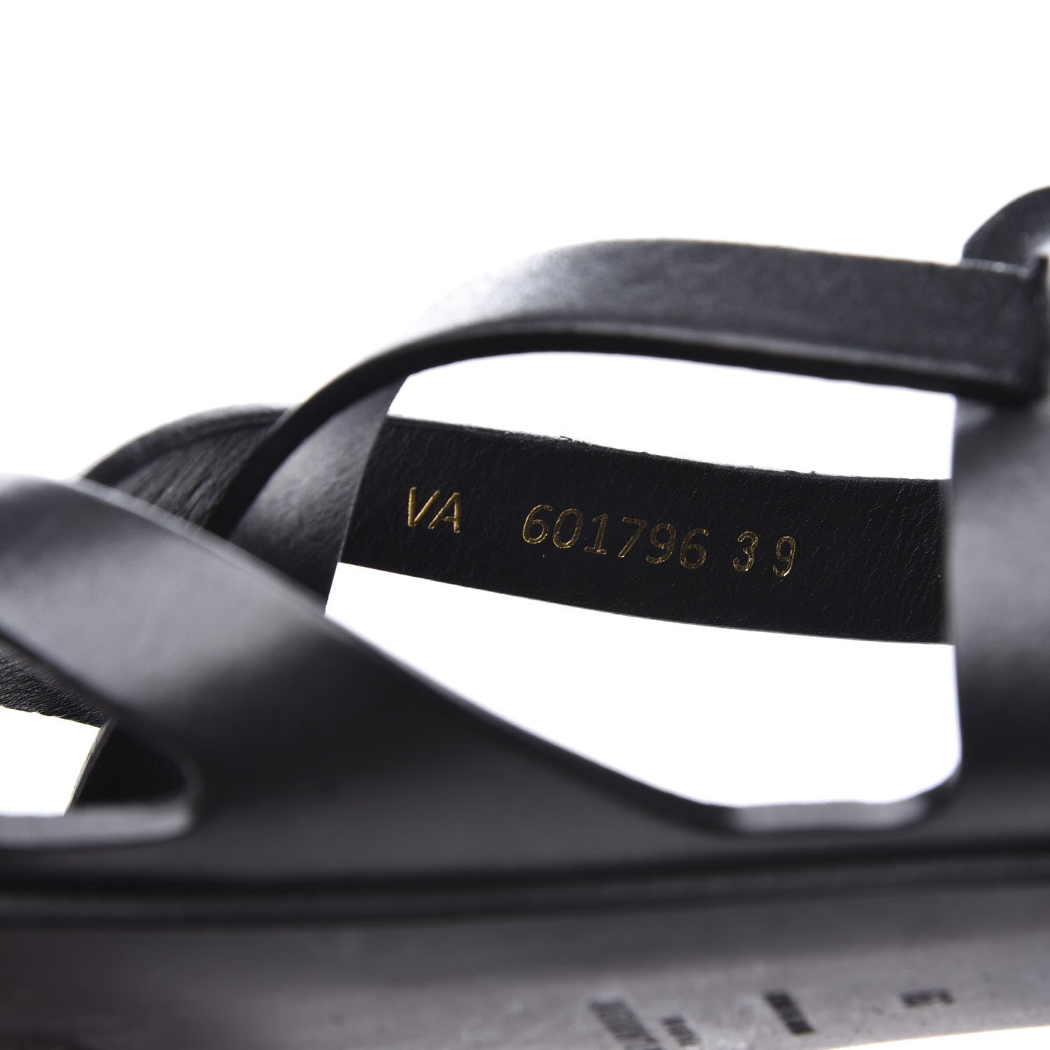 Saint Laurent Calfskin Culver Flat Sandals 39 Black 10 of 10