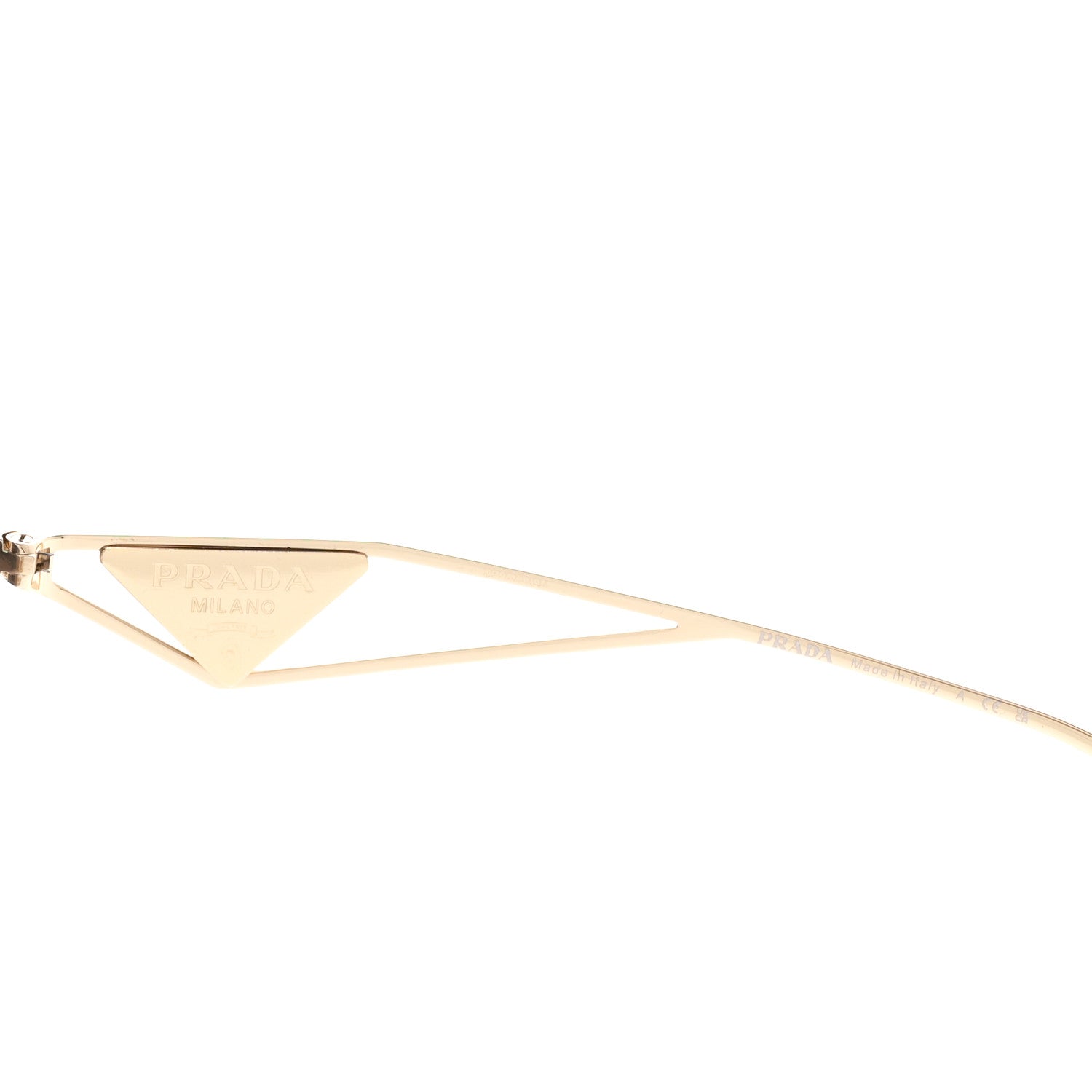 Prada Metal Symbole Triangle Logo Sunglasses SPR50Z Gold 5 of 7