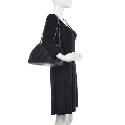 Saint Laurent Pebbled Lambskin Chevron Monogram Large Nolita Black 2 of 9