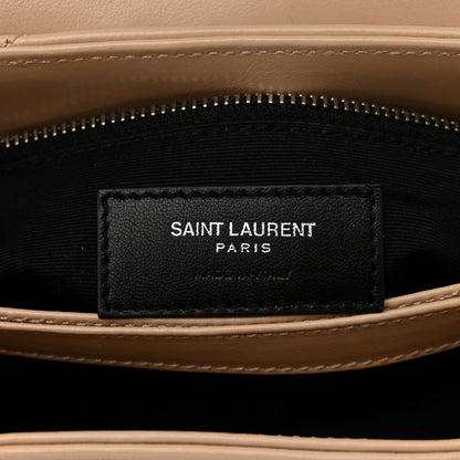 Saint Laurent Calfskin Y Quilted Monogram Toy Loulou Crossbody Bag Nude Powder 6 of 15