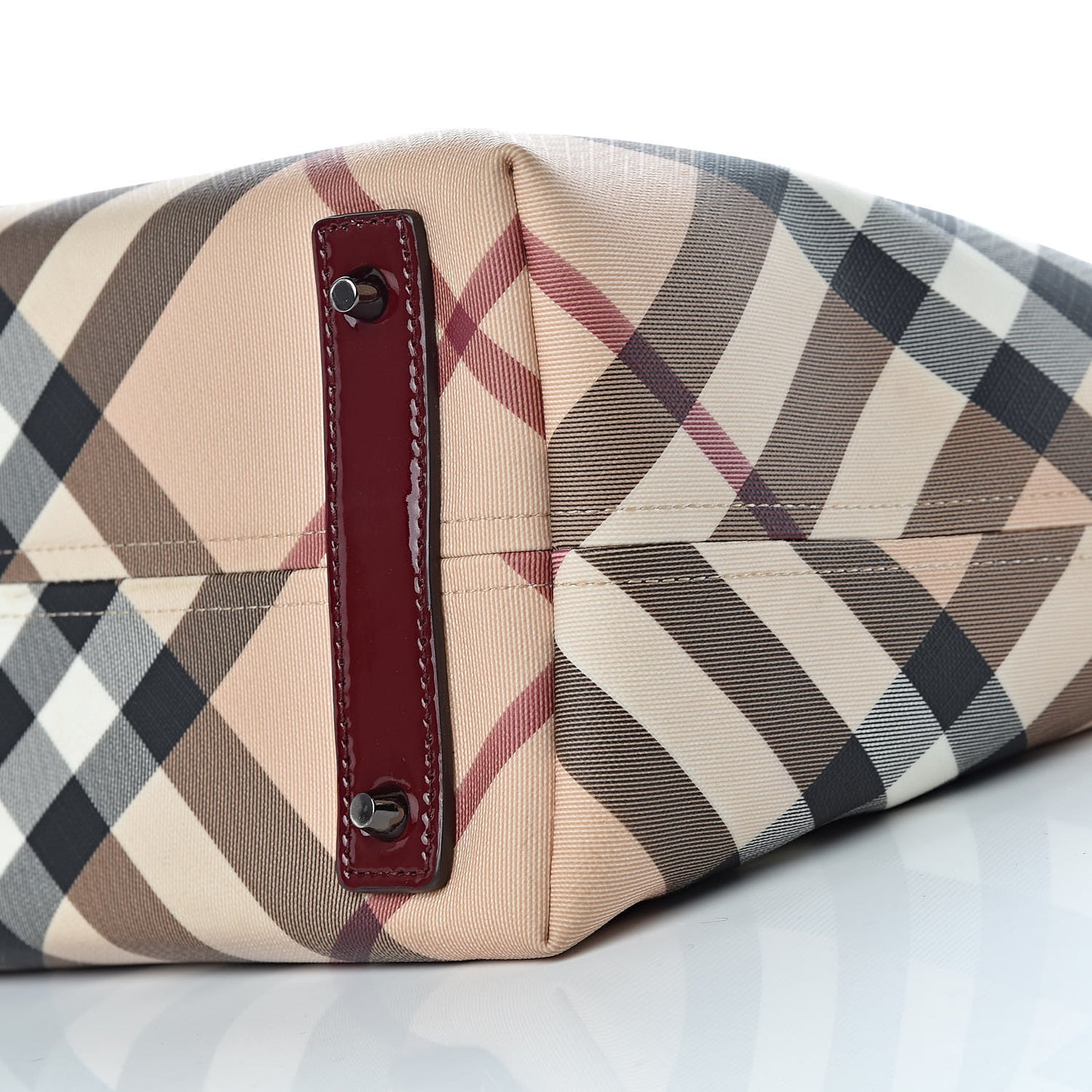 Supernova Check Small Nickie Tote Berry Red