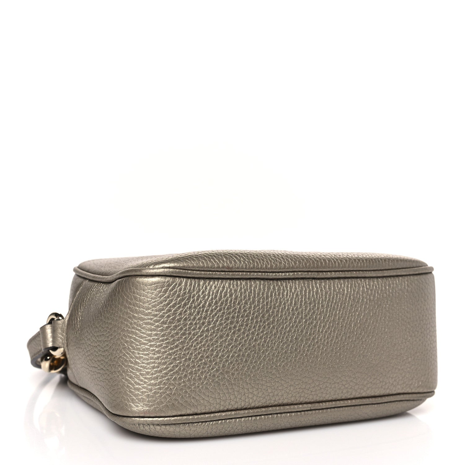 Gucci Metallic Pebbled Calfskin Small Soho Disco Bag Golden Beige 4 of 9