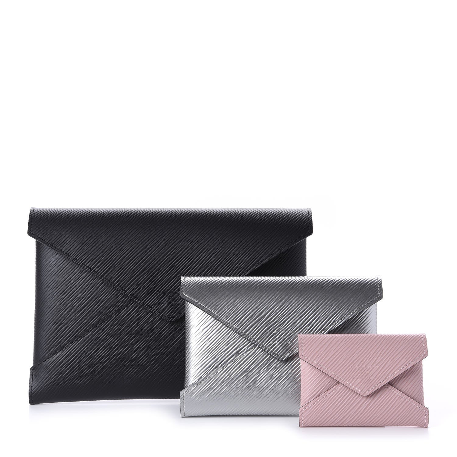 Louis Vuitton Epi Kirigami Pochette Set Black Silver Rose Ballerine 1 of 12