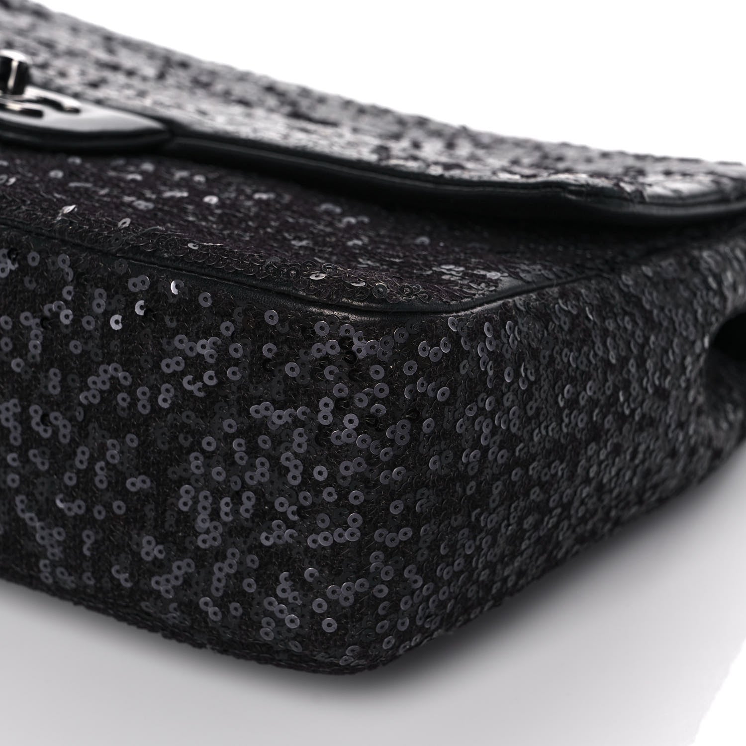 Chanel Sequin Lambskin Jumbo Moonlight on Water Flap Black 10 of 14