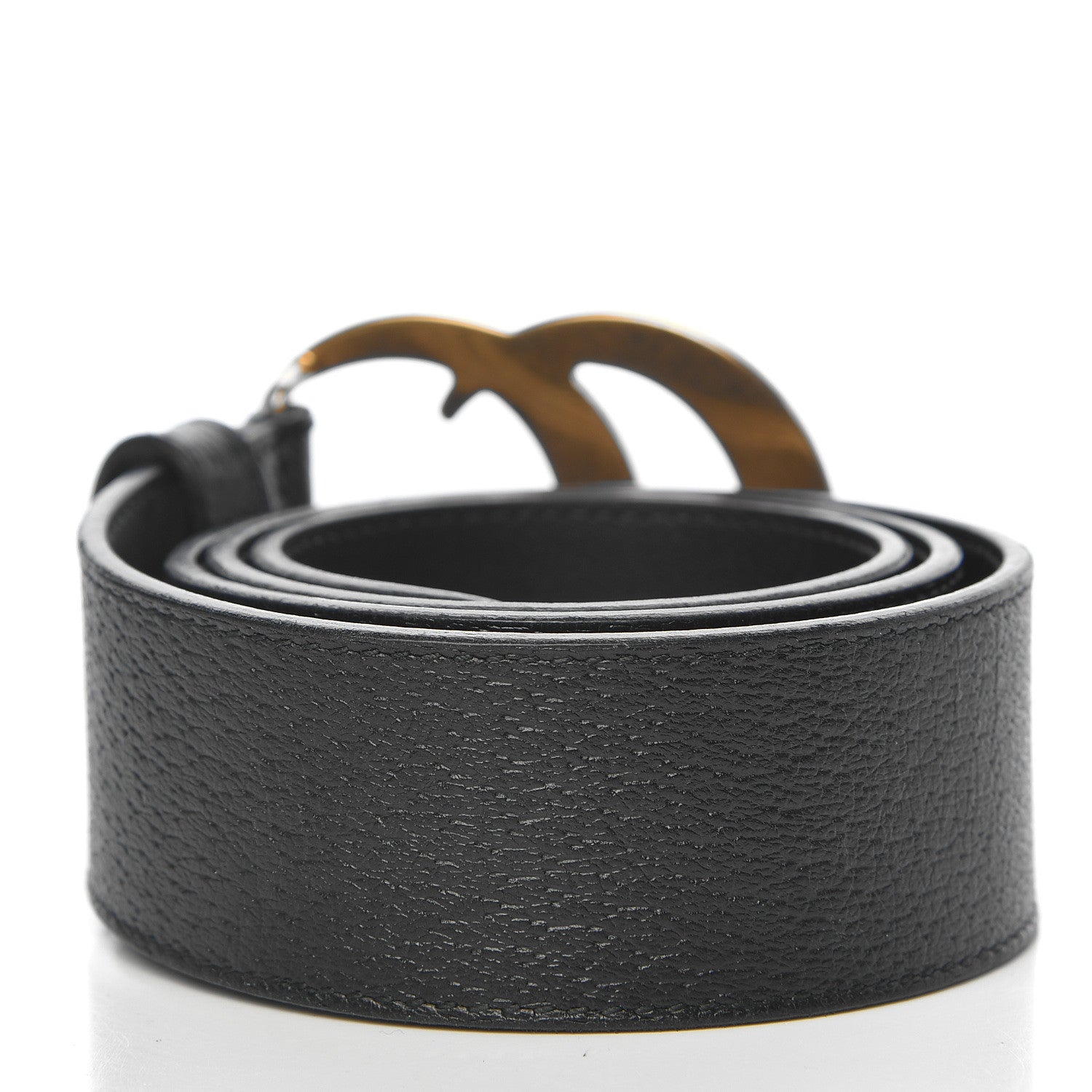 Gucci Textured Calfskin Double G 40mm Belt 75 30 Black 3 of 7
