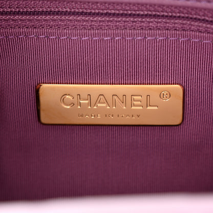 Chanel Lambskin Quilted Medium Chanel 19 Flap Light Purple 6 of 12