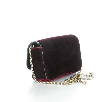 Jimmy Choo Velvet Mini Ruby Crossbody Bordeaux 3 of 7