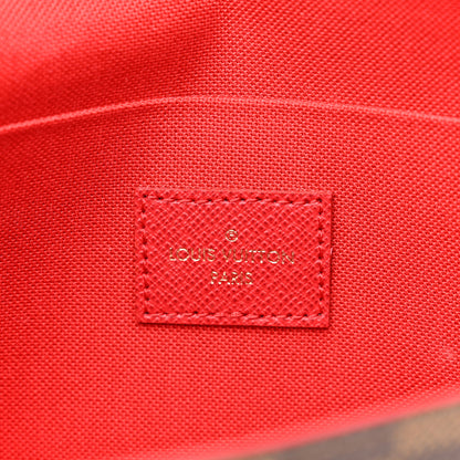 Louis Vuitton Damier Ebene Pochette Felicie Chain Wallet 7 of 12