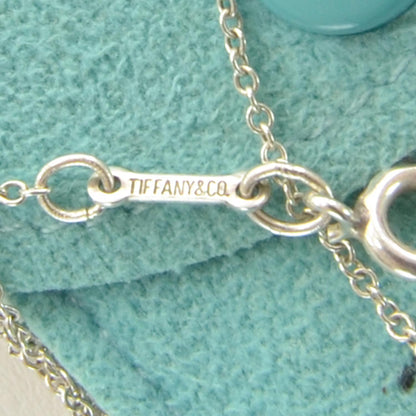 Tiffany Sterling Silver 9mm Elsa Peretti Bean Pendant Necklace 3 of 4