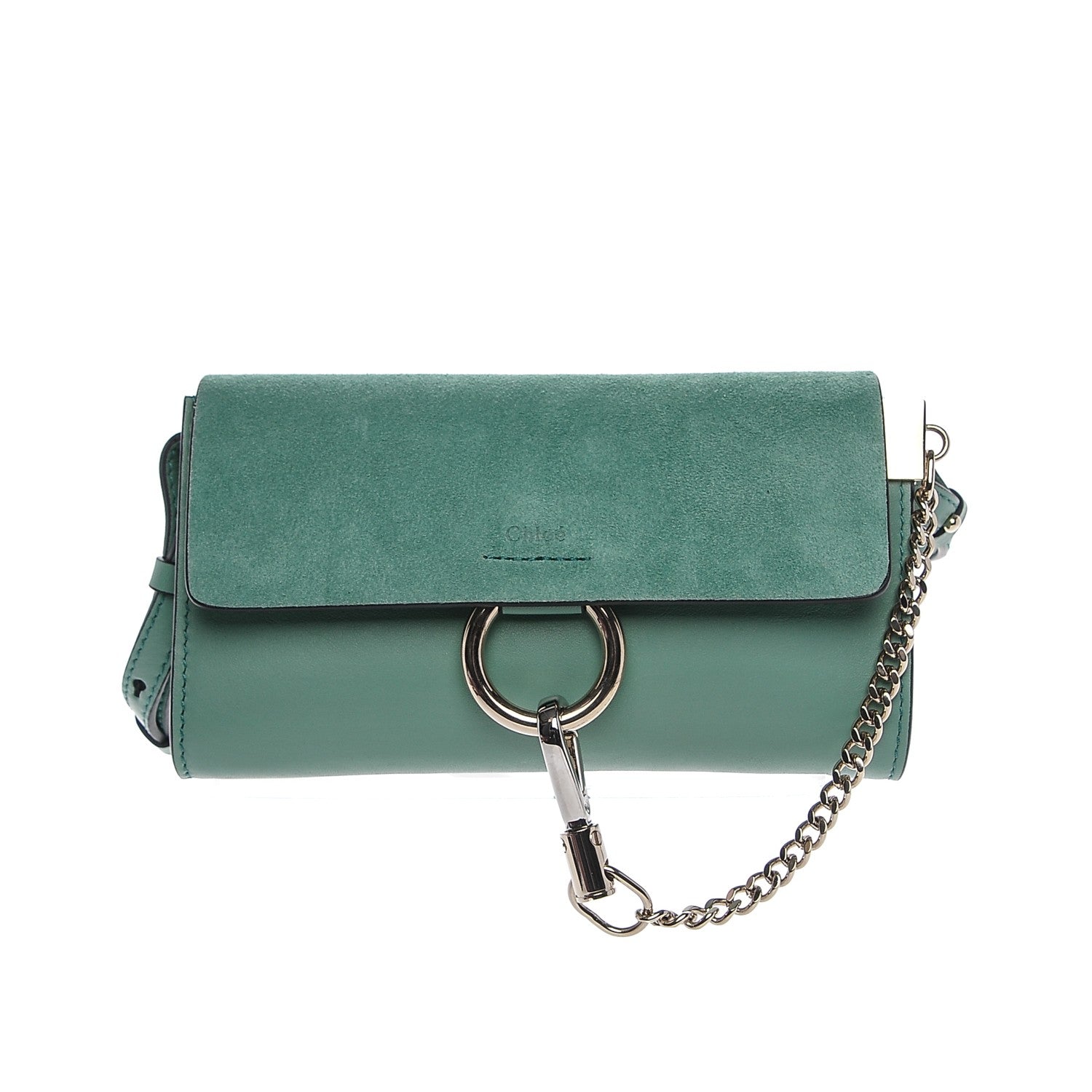 Chloe Suede Calfskin Mini Faye Shoulder Bag Happy Green 1 of 5