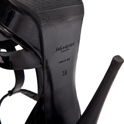 Saint Laurent Patent Tribute 105 Platform Sandals 38 Black 6 of 8