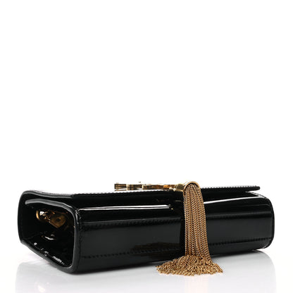 Saint Laurent Patent Small Classic Monogram Kate Tassel Satchel Black 4 of 11