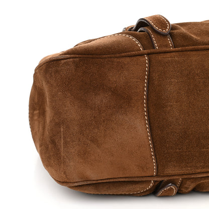 Prada Scamosciato Suede Shoulder Bag Brown 8 of 9