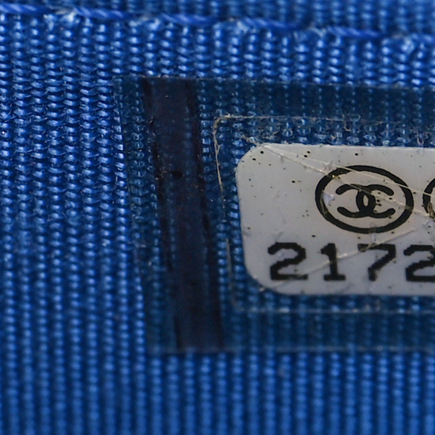 Lambskin Quilted Diamond CC Wallet On Chain WOC Blue