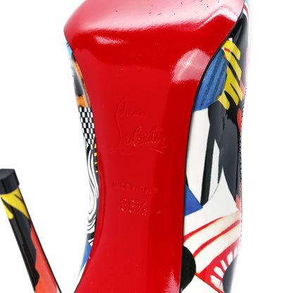 Christian Louboutin Patent Sapeur Hot Chick 100 Pumps 36.5 Multicolor 6 of 7