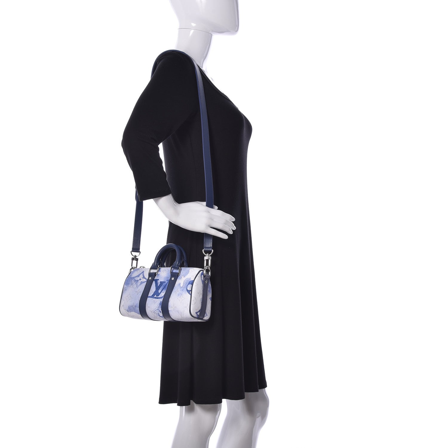 Louis Vuitton Monogram Watercolor Keepall XS Blue 2 of 9