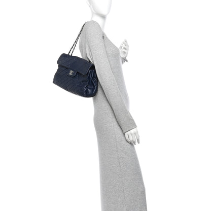 Chanel Lambskin Quilted Medium By 4 Flap Navy 2 of 13