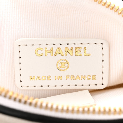 Chanel Canvas Calfskin Tennis Racket Mini Bag White Black 8 of 13