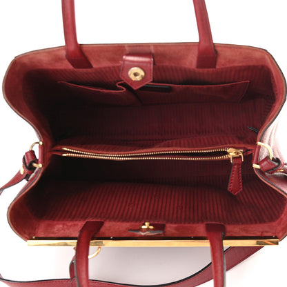 Fendi Vitello Elite Regular 2Jours Tote Rosso Scuro Ciliegia 5 of 9