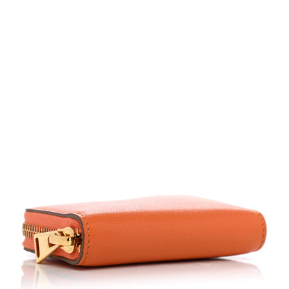 Tom Ford Calfskin Zip Coin Purse Orange 3 of 4