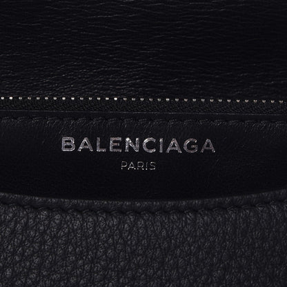 Balenciaga Pebbled Calfskin Everyday Chain Wallet Black 7 of 8
