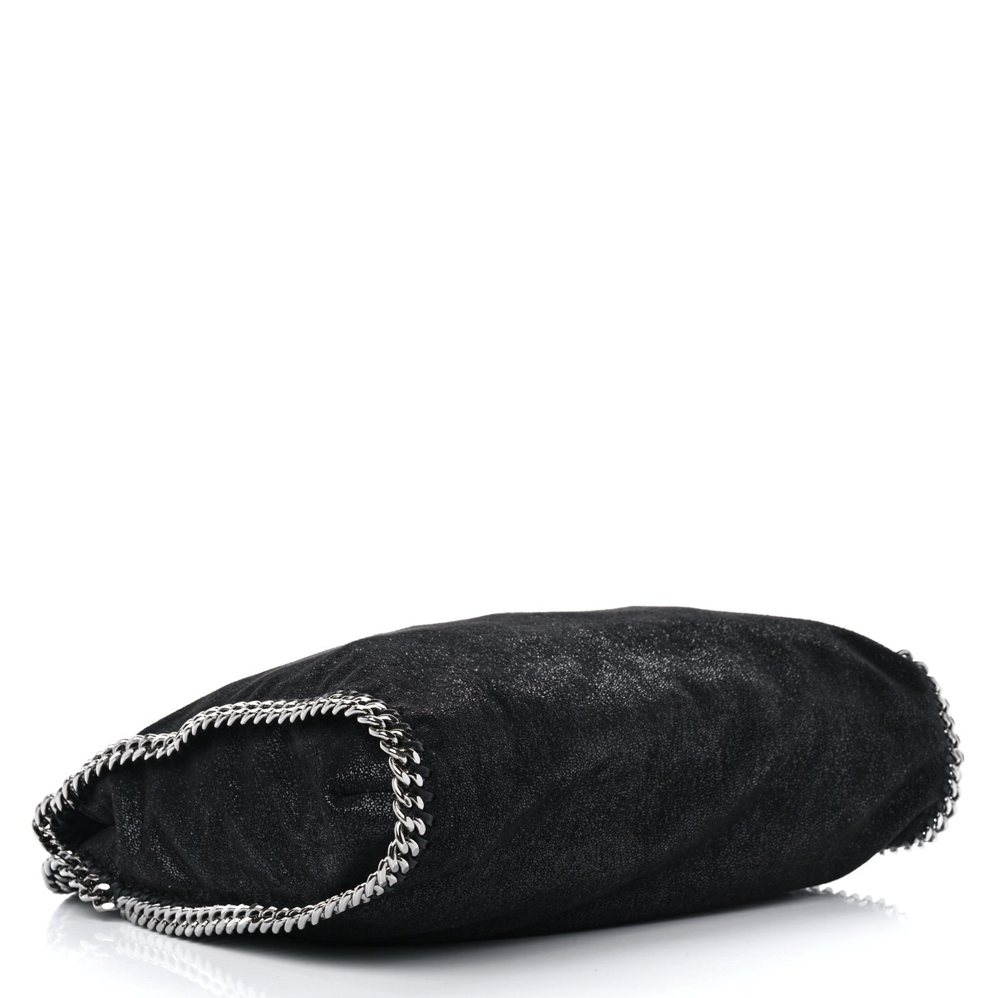 STELLA MCCARTNEY Shaggy Deer Falabella Fold Over Tote Black