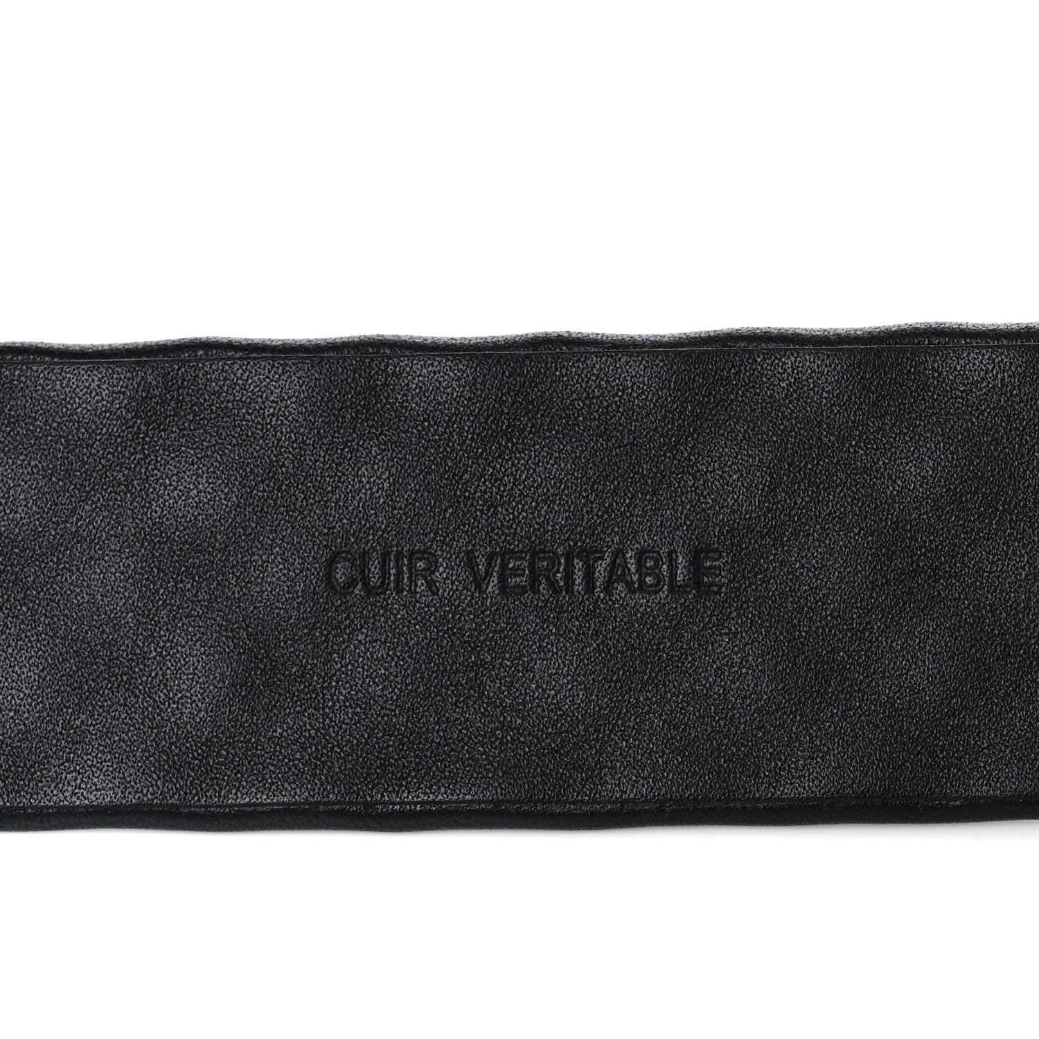 Chanel Lambskin Studded CC Chain Belt 80 32 Black 3 of 7