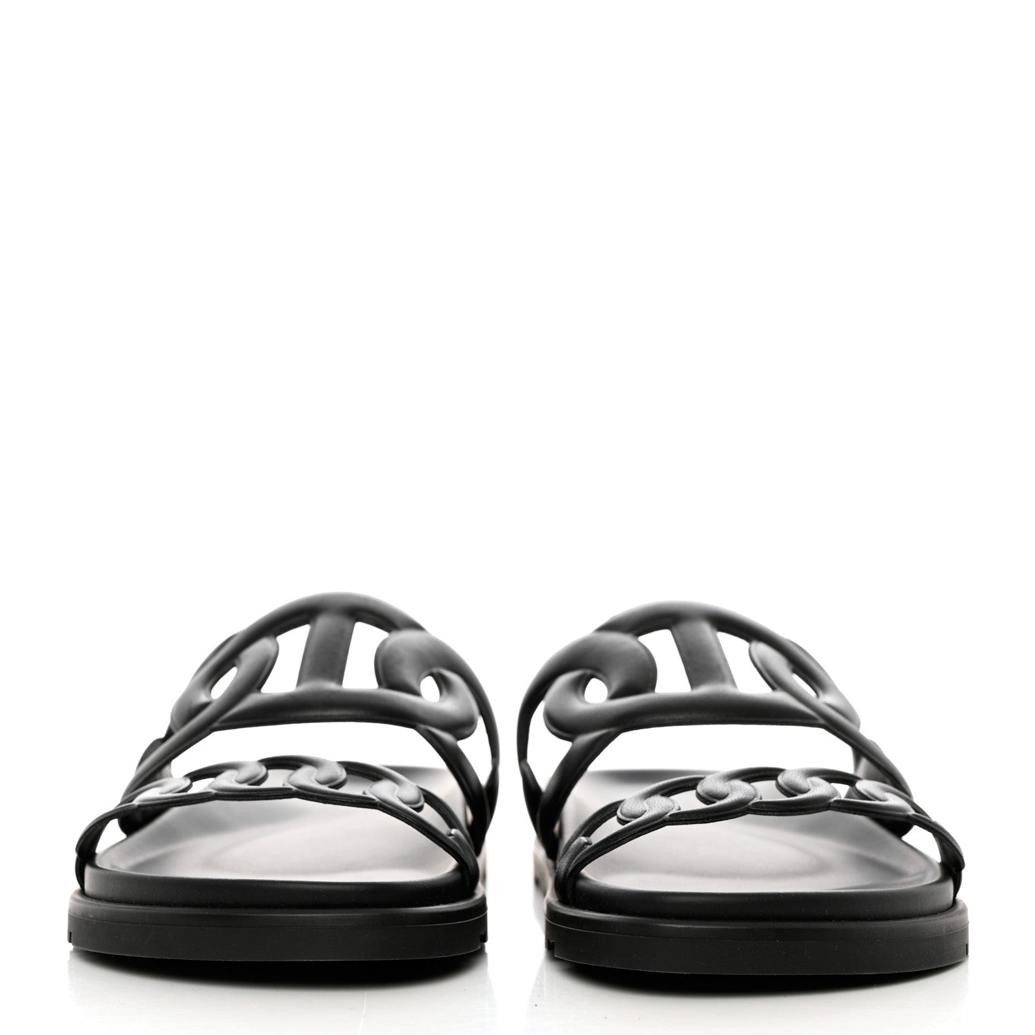 Hermes Nappa Extra Sandals 36 Black 2 of 9