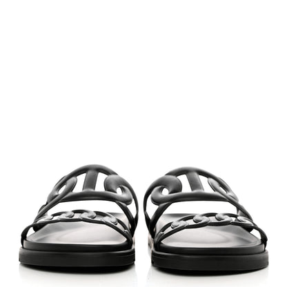 Hermes Nappa Extra Sandals 36 Black 2 of 9