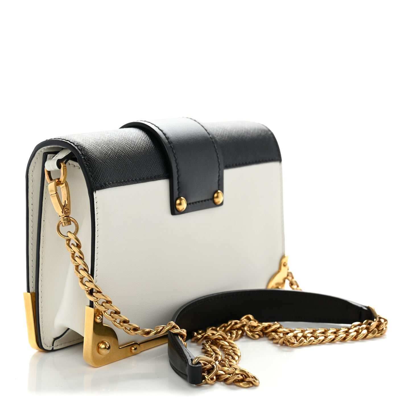 City Calf Saffiano Cahier Bag Talco Black