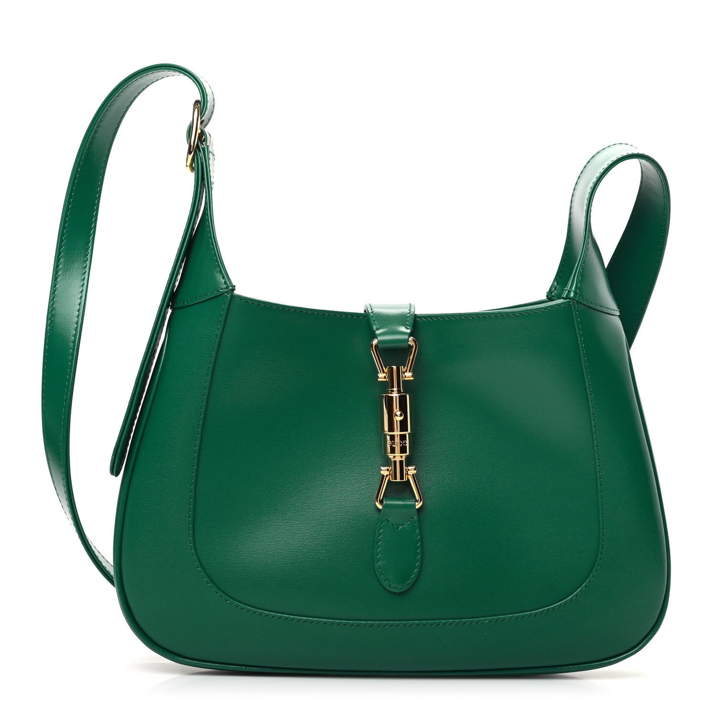 Boarded Dyana Lux Calfskin Small Jackie 1961 Hobo Emerald