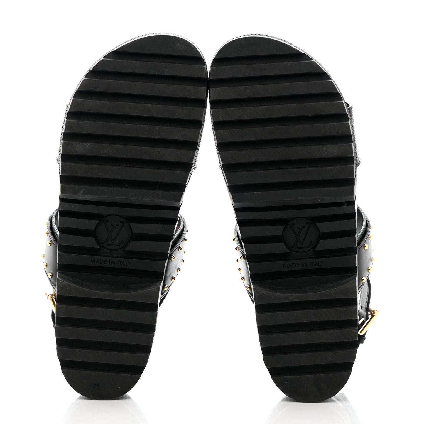Calfskin Monogram Laureate Platform Sandals 38 Black