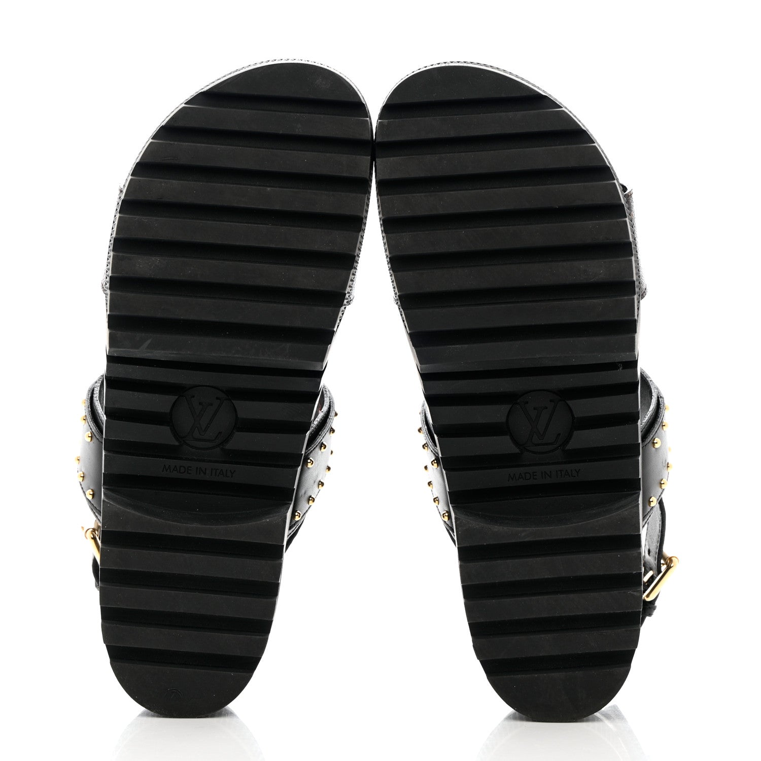 Louis Vuitton Calfskin Monogram Laureate Platform Sandals 38 Black 5 of 12