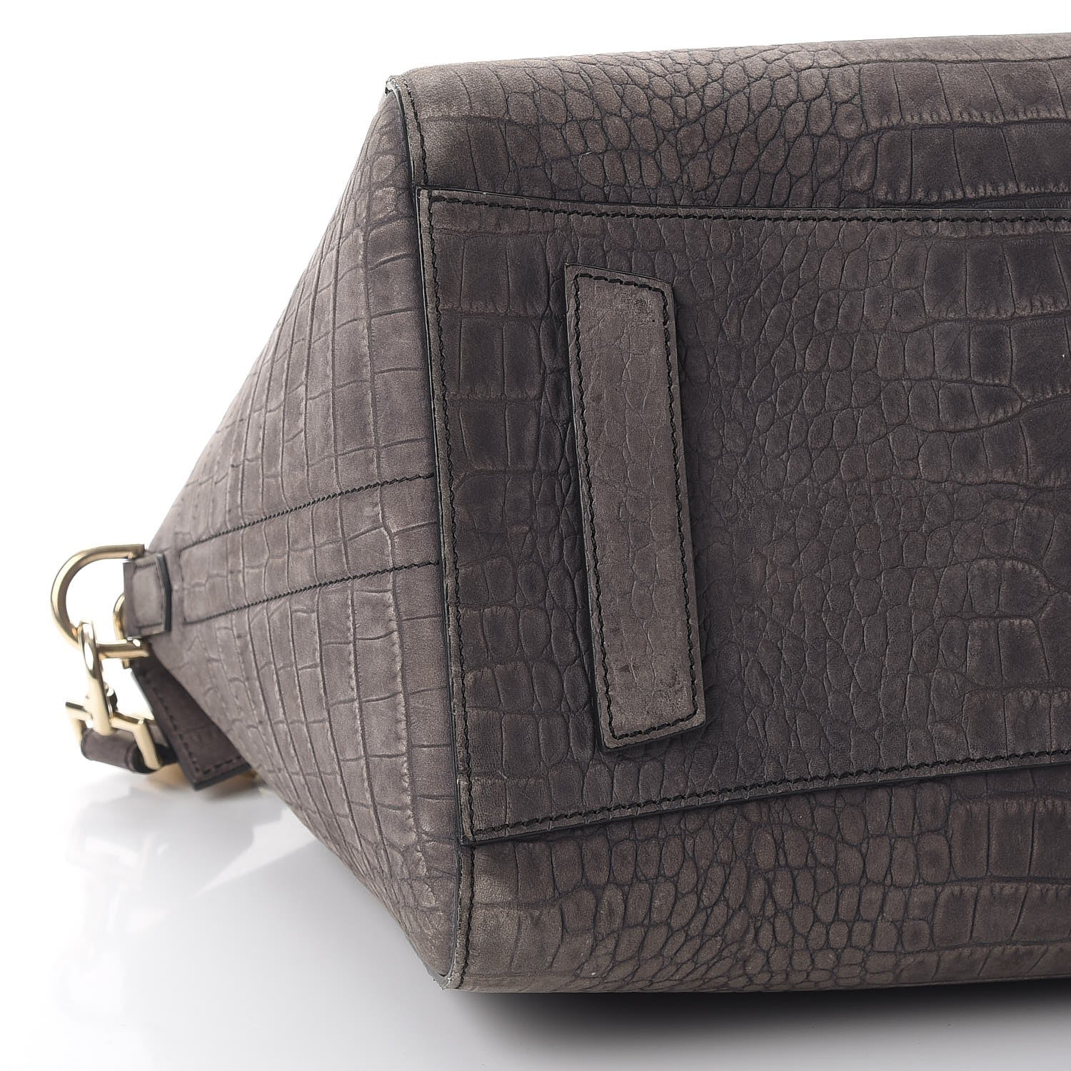 Givenchy Nubuck Crocodile Embossed Medium Antigona Washed Black 9 of 14