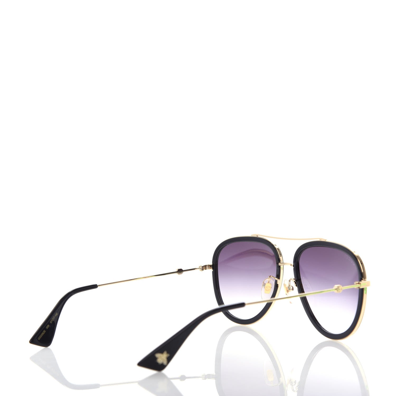 Gucci Aviator Sunglasses GG0062S Gold Black 4 of 8