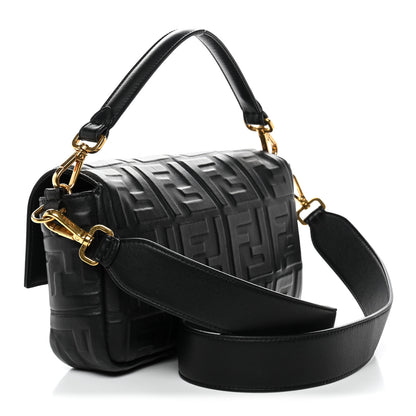 Fendi Nappa FF 1974 Embossed Baguette Black 3 of 11