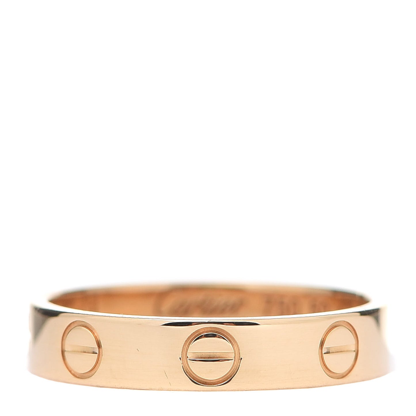 18K Yellow Gold 3.5mm LOVE Wedding Band Ring 50 5.25