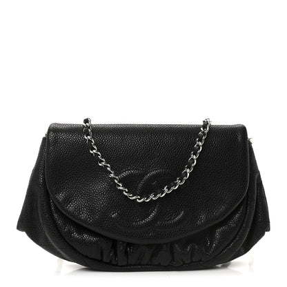 Chanel Caviar Half Moon Wallet On Chain WOC Black 1 of 12
