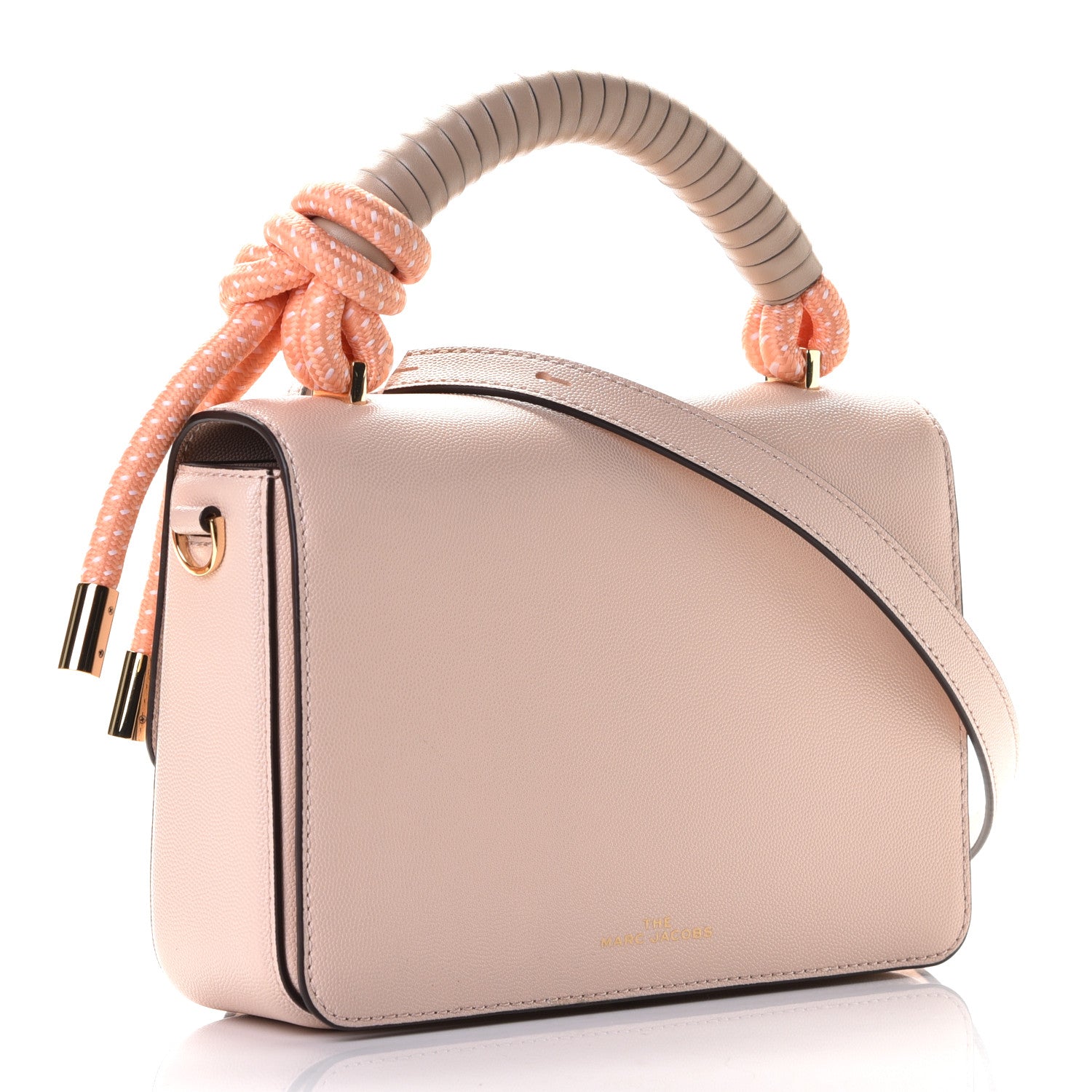 Marc Jacobs Textured Calfskin The J Link Shoulder Bag Apricot Beige 2 of 7