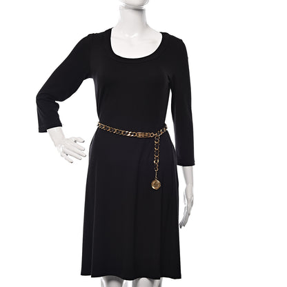 Chanel Lambskin Chain CC Medallion Belt Black Gold 2 of 7