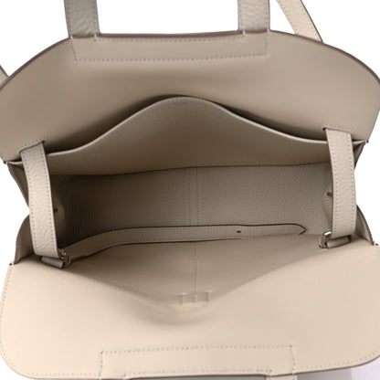 Hermes Taurillon Clemence Halzan 31 GM Craie 5 of 8