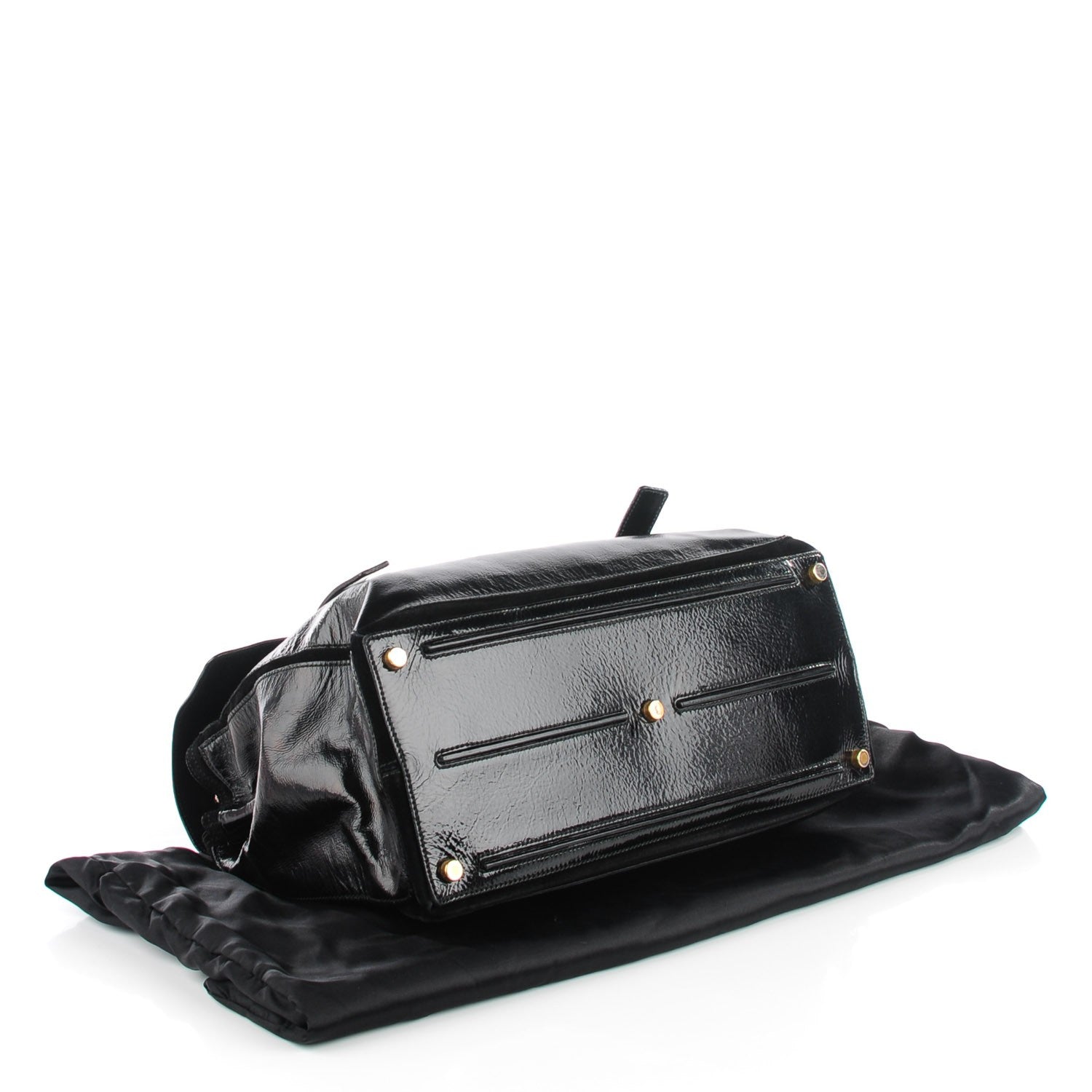 Saint Laurent Patent Large Muse Two Tote Black 4 of 7