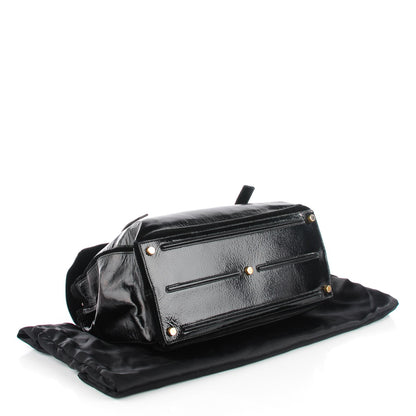 Saint Laurent Patent Large Muse Two Tote Black 4 of 7