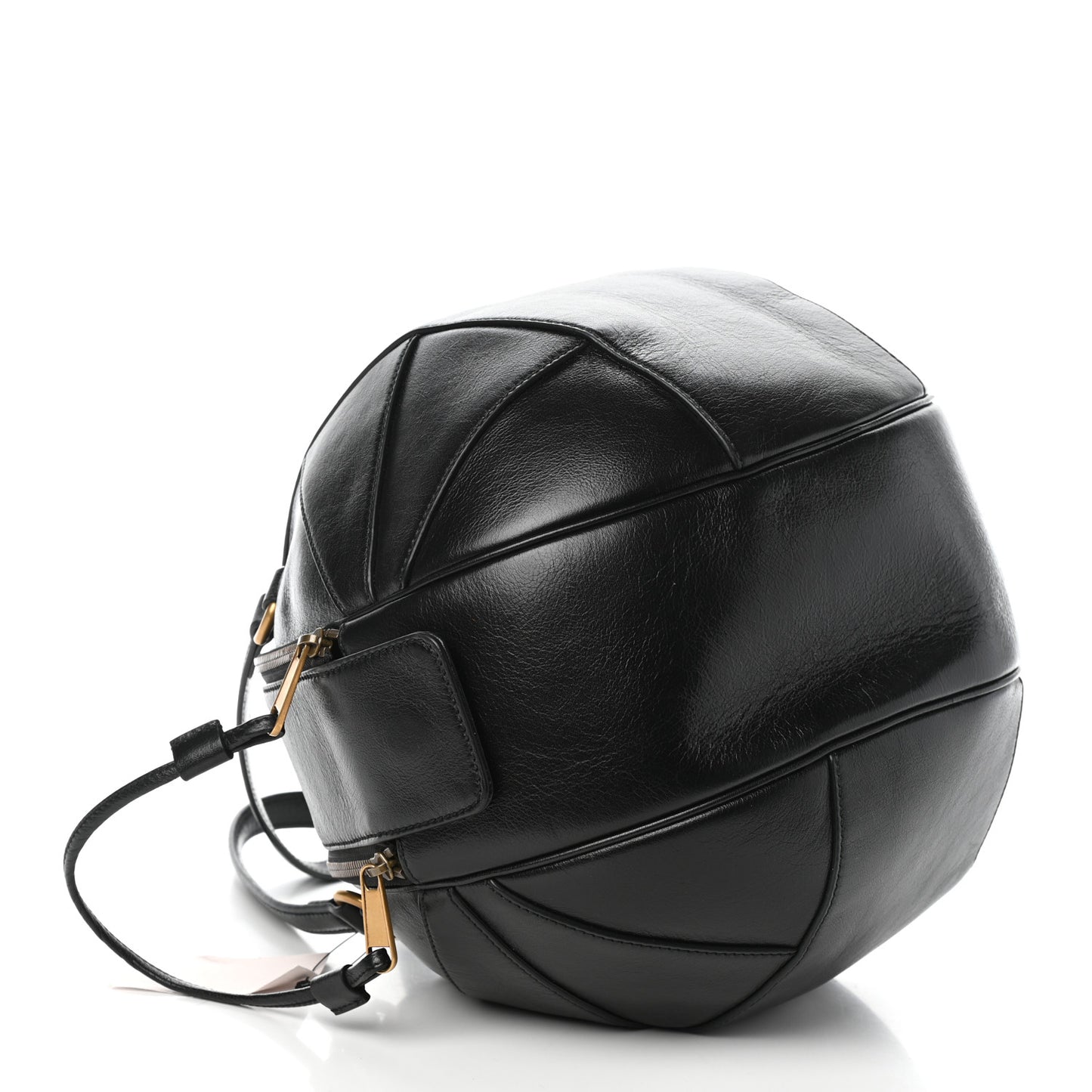 Piuma Lux Energy Large Tifosa Basketball Shaped Shoulder Bag Black