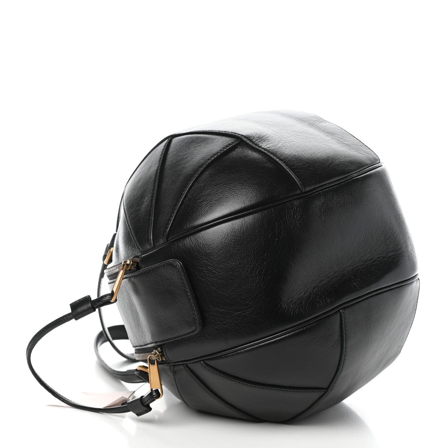 Gucci Piuma Lux Energy Large Tifosa Basketball Shaped Shoulder Bag Black 4 of 11