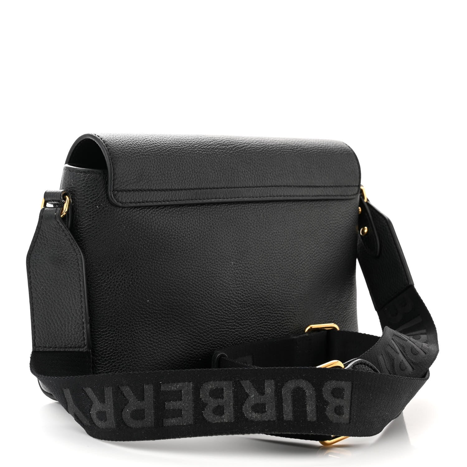 Burberry Grainy Calfskin Vintage Check Note Crossbody Bag Black 2 of 15