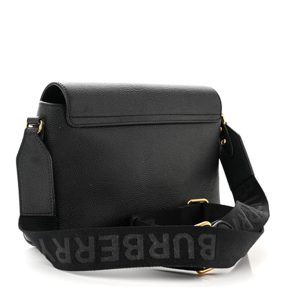 Burberry Grainy Calfskin Vintage Check Note Crossbody Bag Black 2 of 15