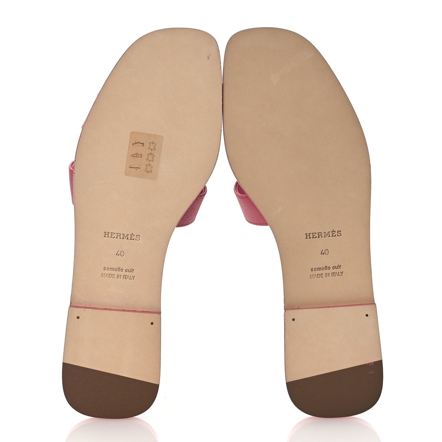 Hermes Epsom Oran Sandals 40 Rose De Venise 7 of 11